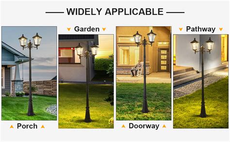 SCNYCUL Solar Post Lights Dusk to Dawn Outdoor .